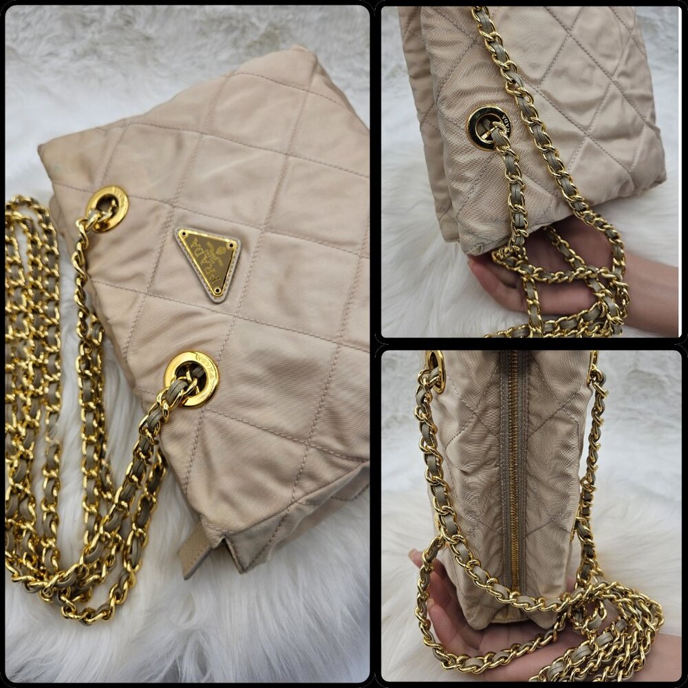 📌SOLD📌Prada  Quilted Nylon Chained Bag - Picture 14 of 17